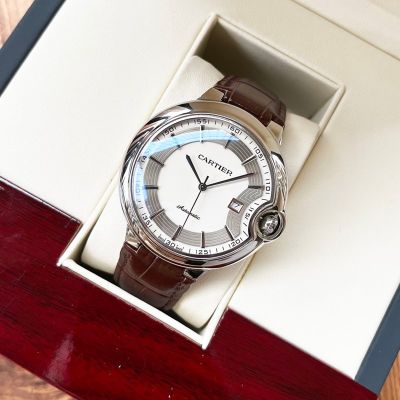 Cartier Automatic Mechanical Movement 316L Steel 44*12MM White Black Watch